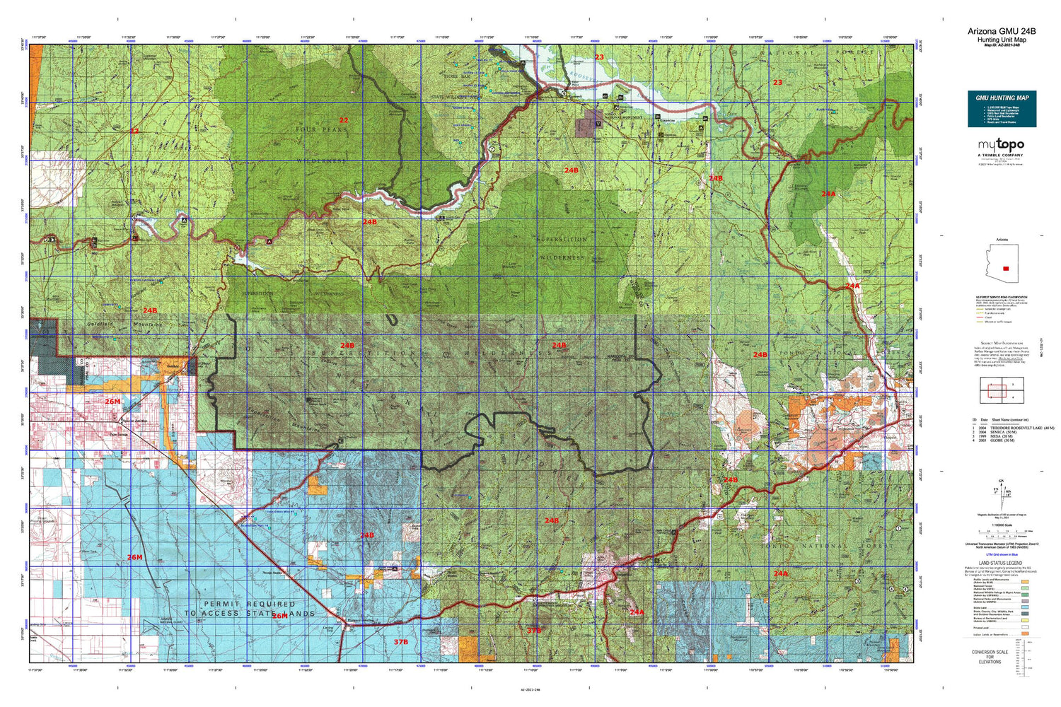 Arizona GMU 24B Map Image
