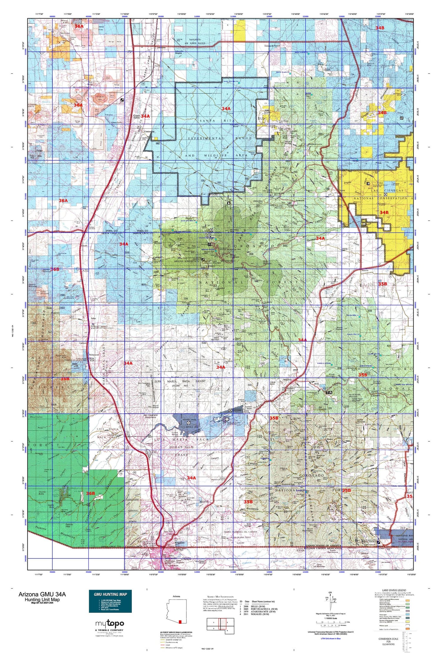 Arizona GMU 34A Map Image