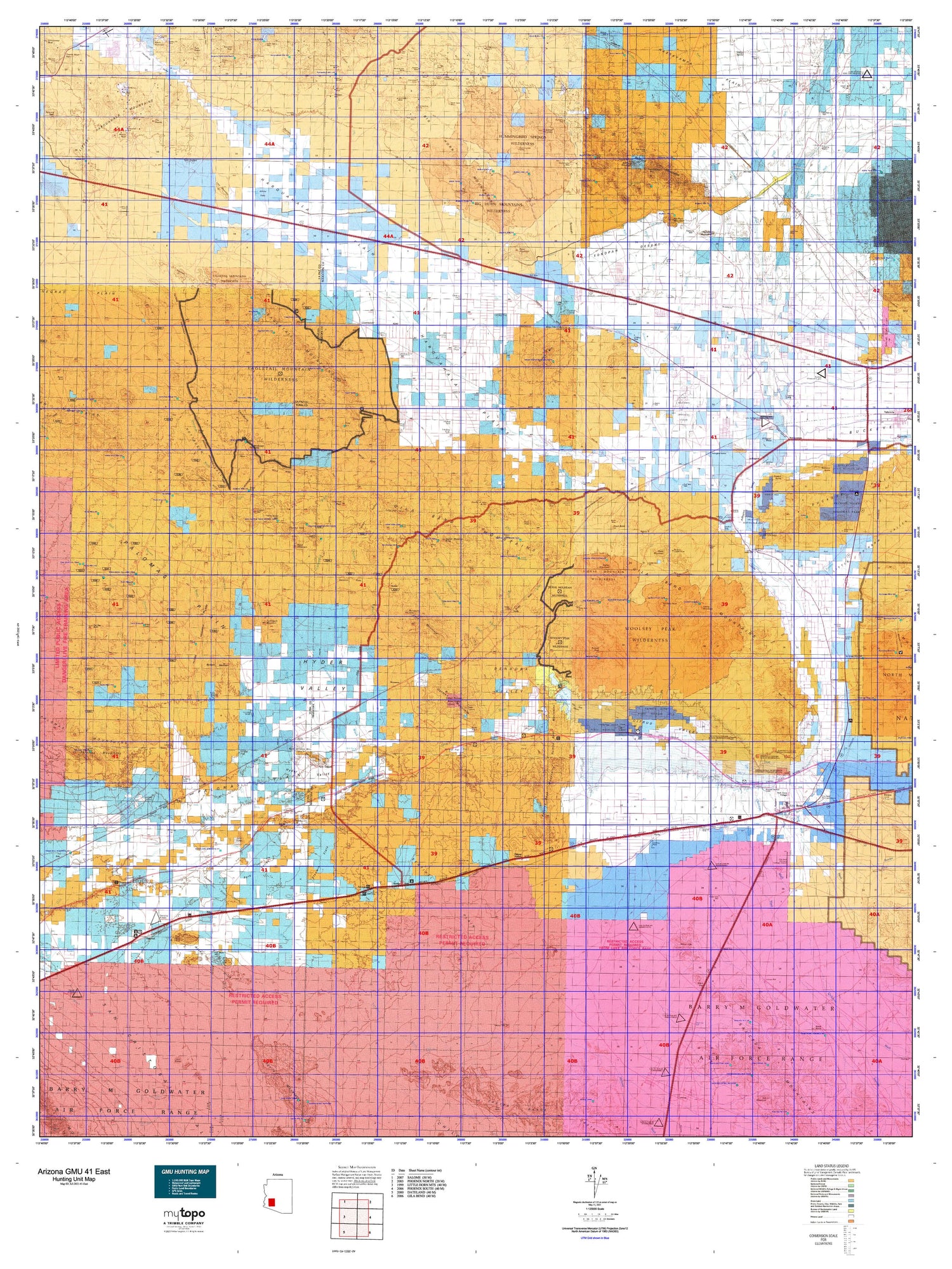 Arizona GMU 41 East Map Image