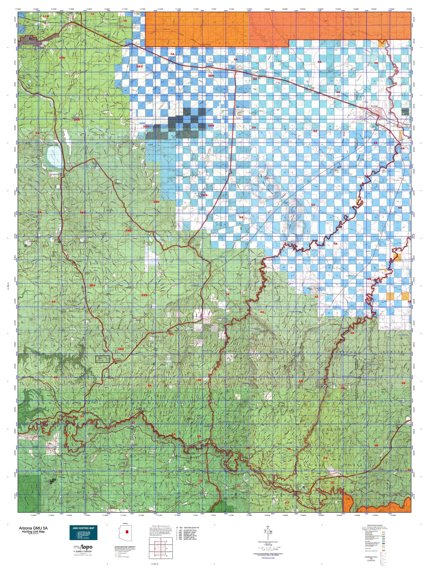 Arizona GMU 5A Map Image