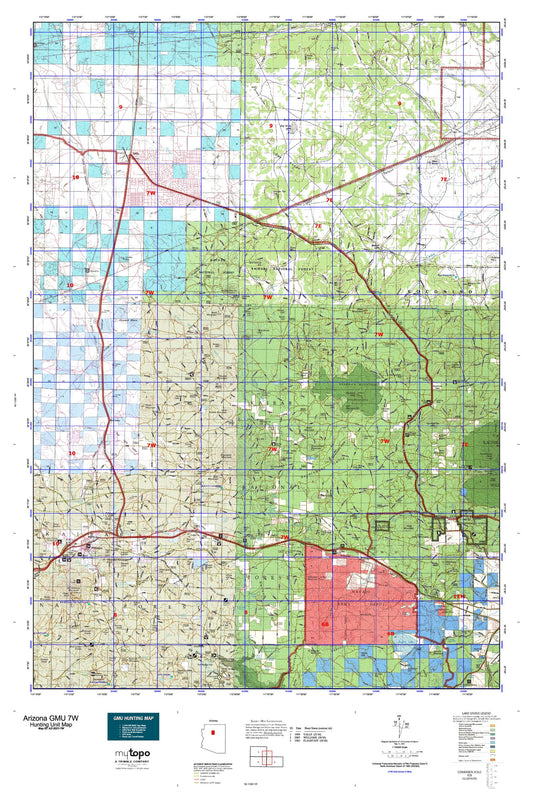 Arizona GMU 7W Map Image