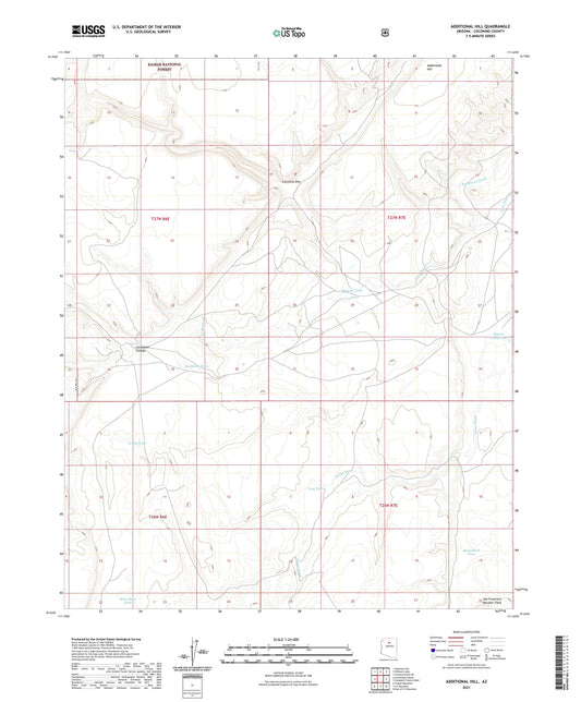 Additional Hill Arizona US Topo Map Image