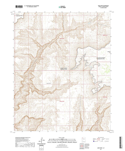Amos Point Arizona US Topo Map Image
