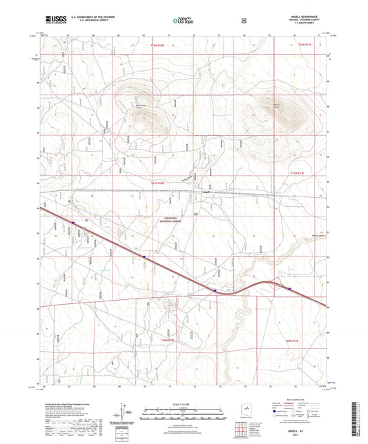 Angell Arizona US Topo Map Image
