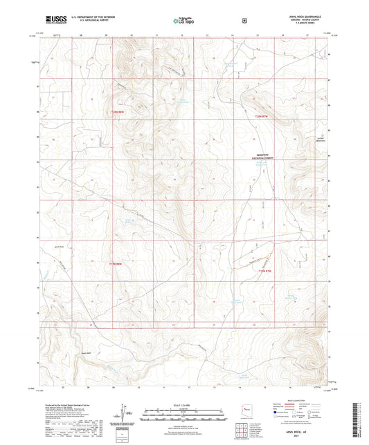 Anvil Rock Arizona US Topo Map Image