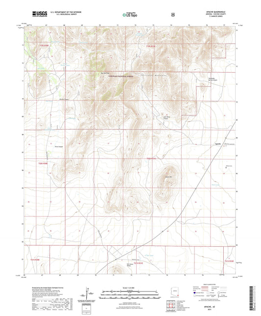 Apache Arizona US Topo Map Image