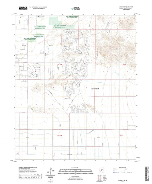 Avondale SW Arizona US Topo Map Image