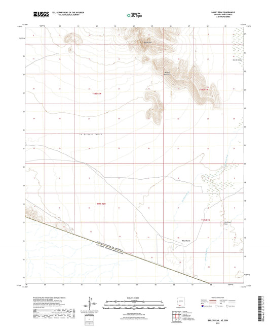 Bailey Peak Arizona US Topo Map Image