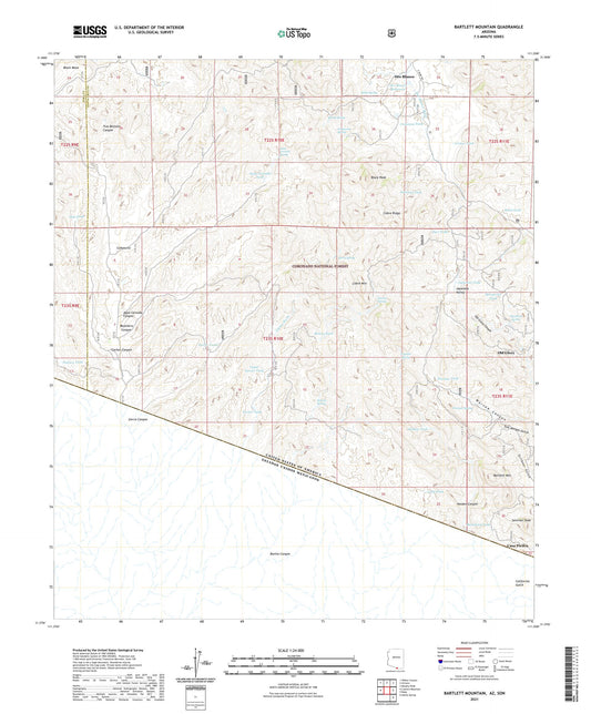 Bartlett Mountain Arizona US Topo Map Image