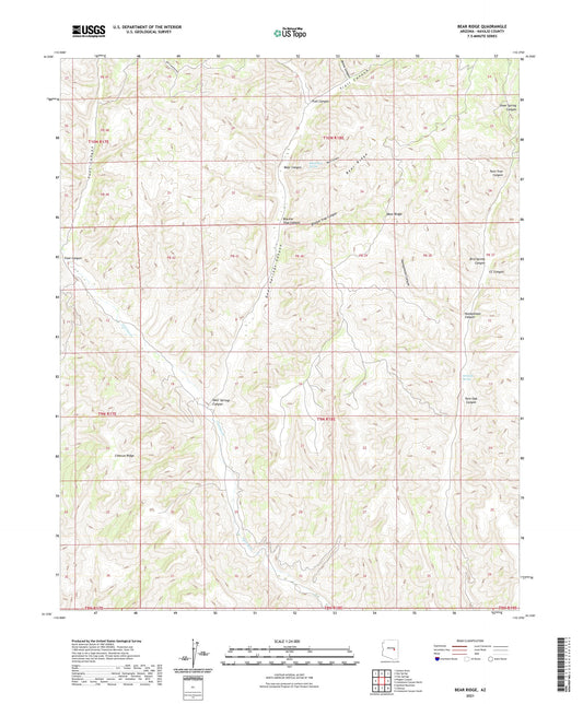 Bear Ridge Arizona US Topo Map Image