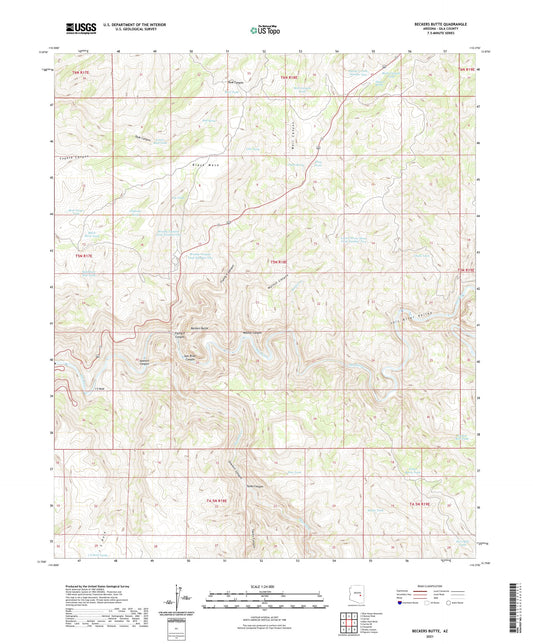 Beckers Butte Arizona US Topo Map Image