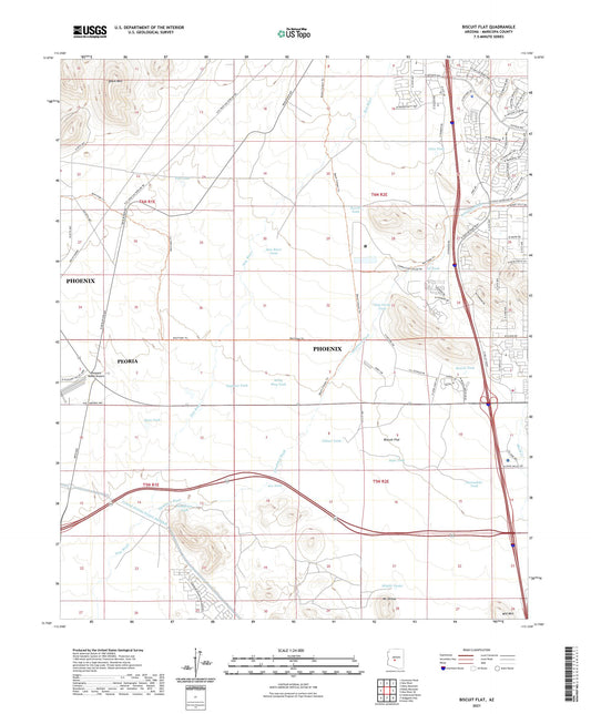 Biscuit Flat Arizona US Topo Map Image