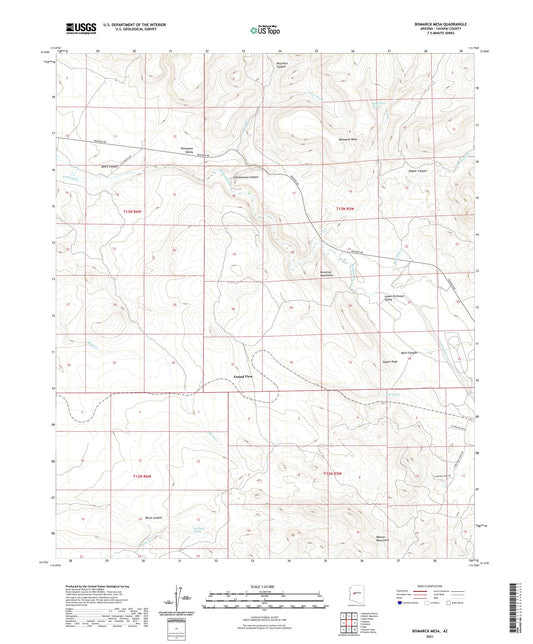 Bismarck Mesa Arizona US Topo Map Image