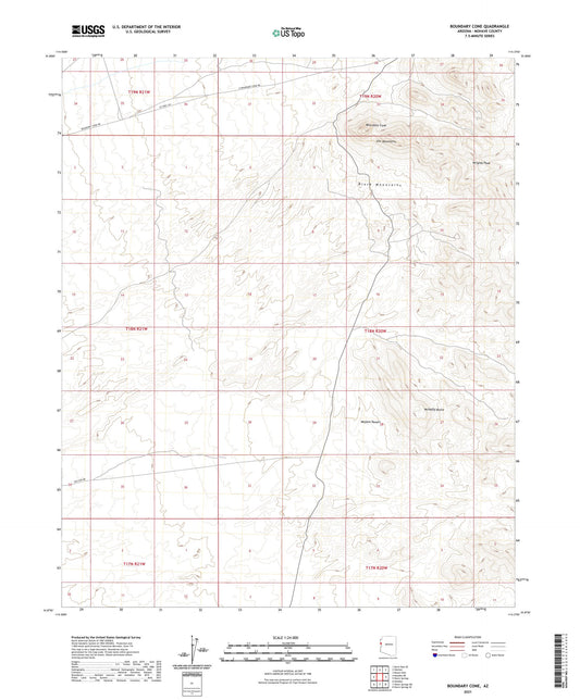 Boundary Cone Arizona US Topo Map Image