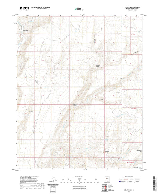 Bozarth Mesa Arizona US Topo Map Image