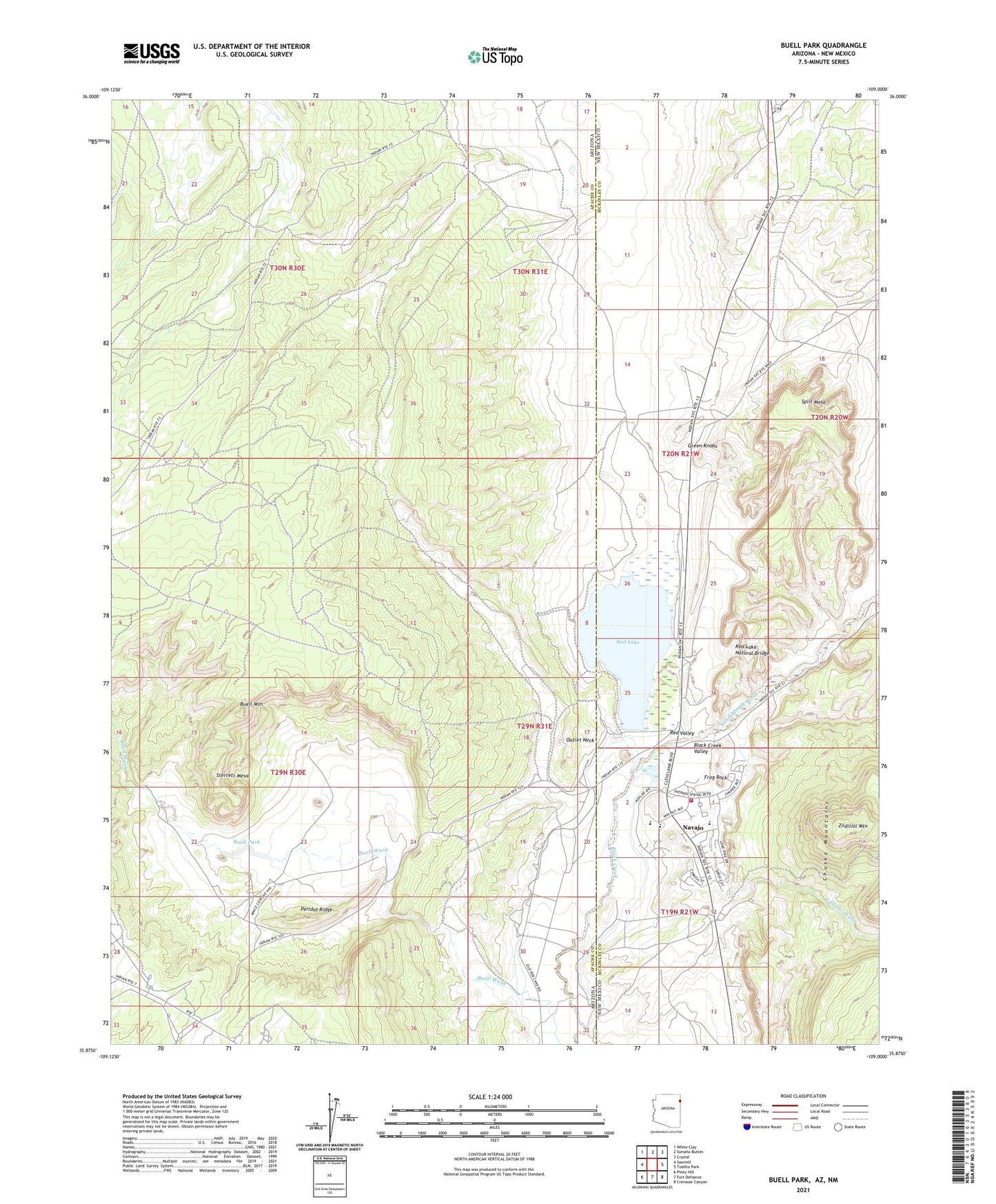 Buell Park Arizona US Topo Map Image