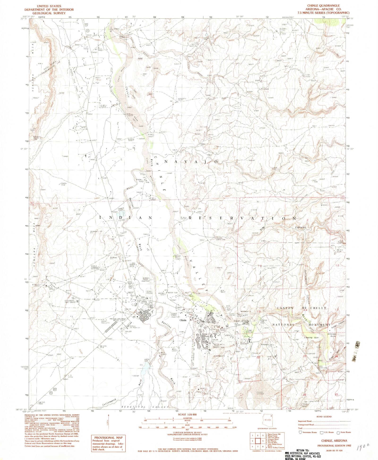 Classic USGS Chinle Arizona 7.5'x7.5' Topo Map MyTopo Map Store