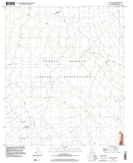 Classic USGS Chukut Kuk Arizona 7.5'x7.5' Topo Map Image