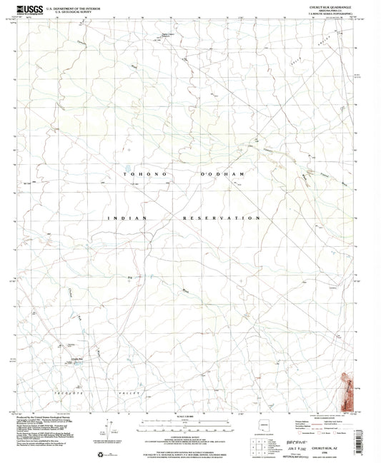 Classic USGS Chukut Kuk Arizona 7.5'x7.5' Topo Map Image