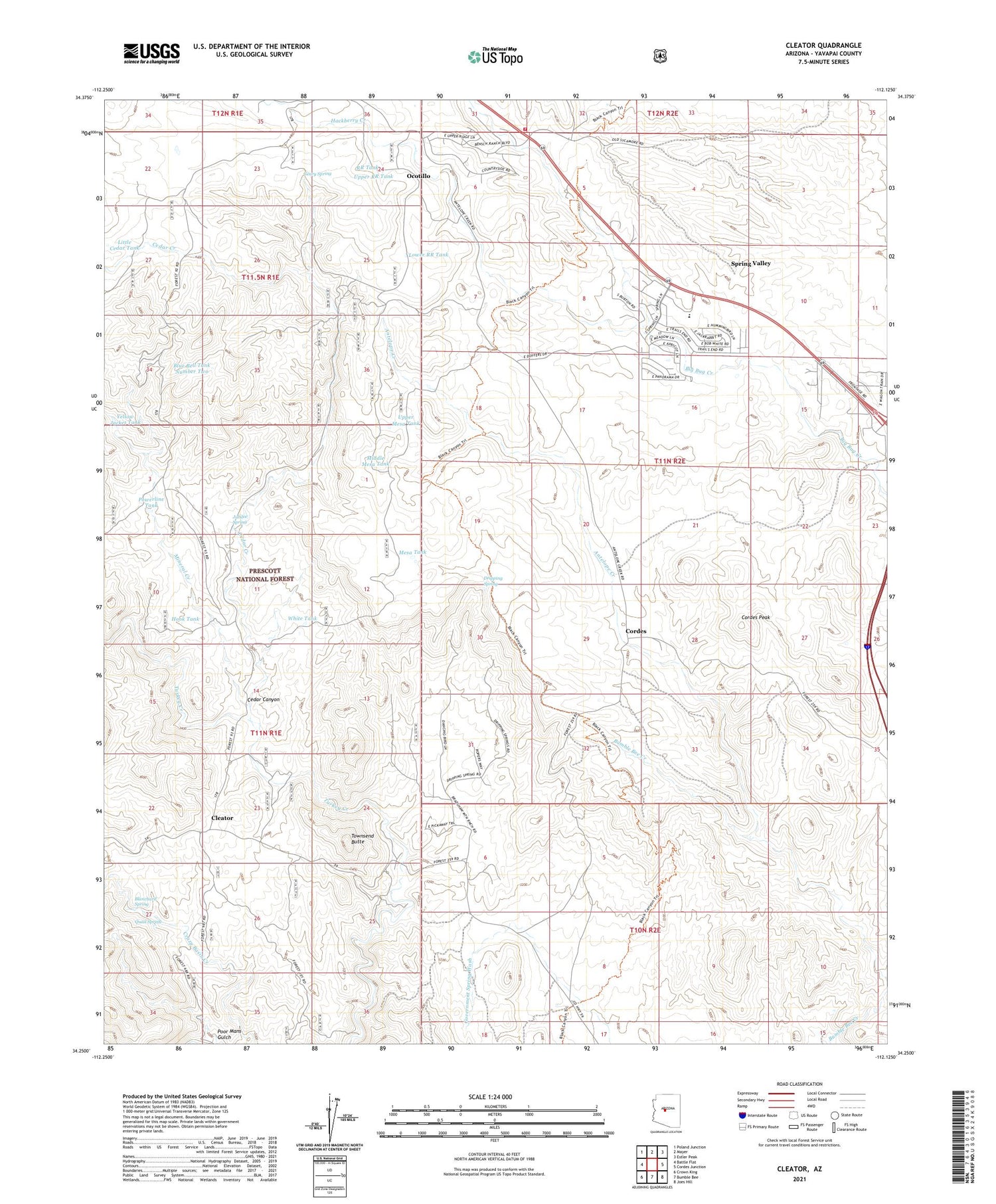 Cleator Arizona US Topo Map Image