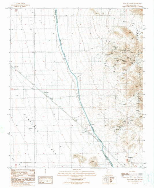 Classic USGS East of Utting Arizona 7.5'x7.5' Topo Map Image