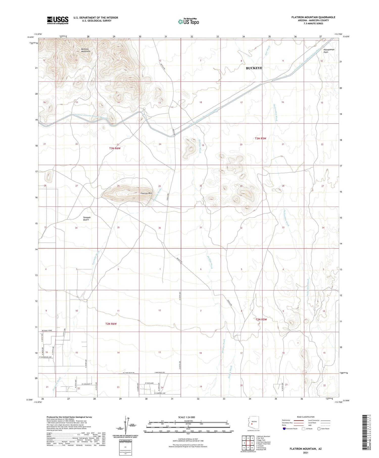 Flatiron Mountain Arizona US Topo Map Image