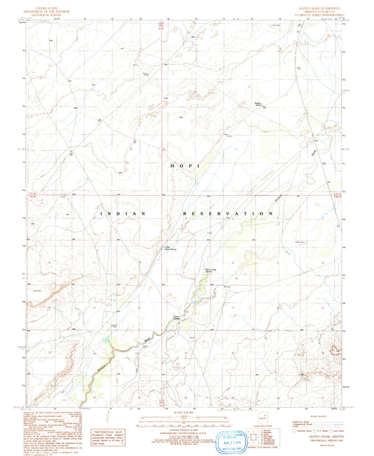 Classic USGS Giants Chair Arizona 7.5'x7.5' Topo Map Image