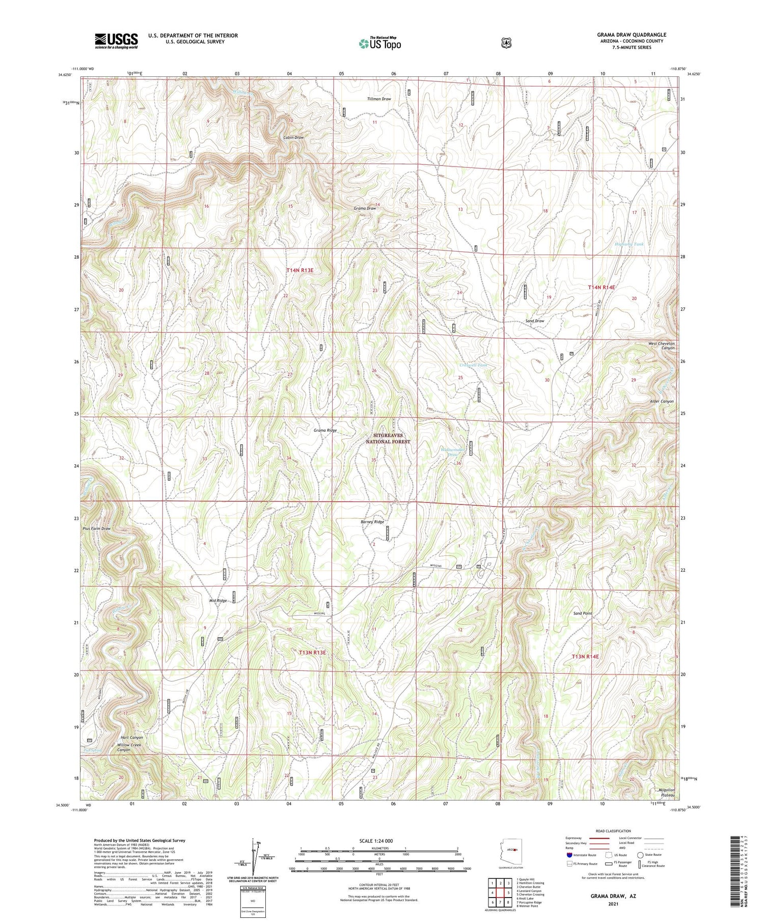 Grama Draw Arizona US Topo Map Image