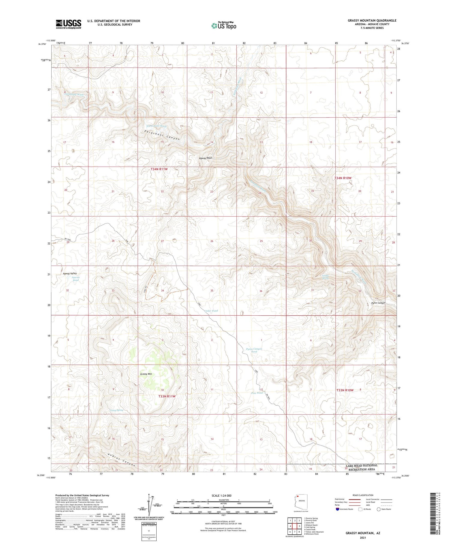 Grassy Mountain Arizona US Topo Map Image