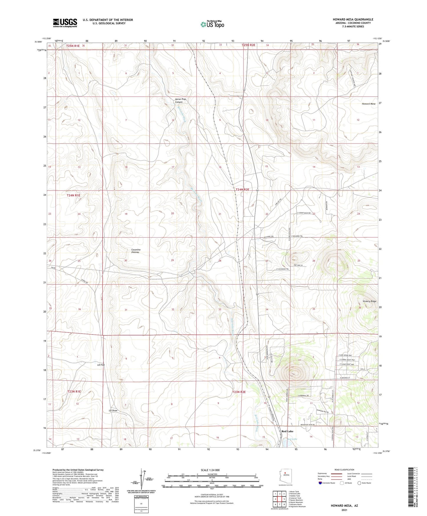 Howard Mesa Arizona US Topo Map Image