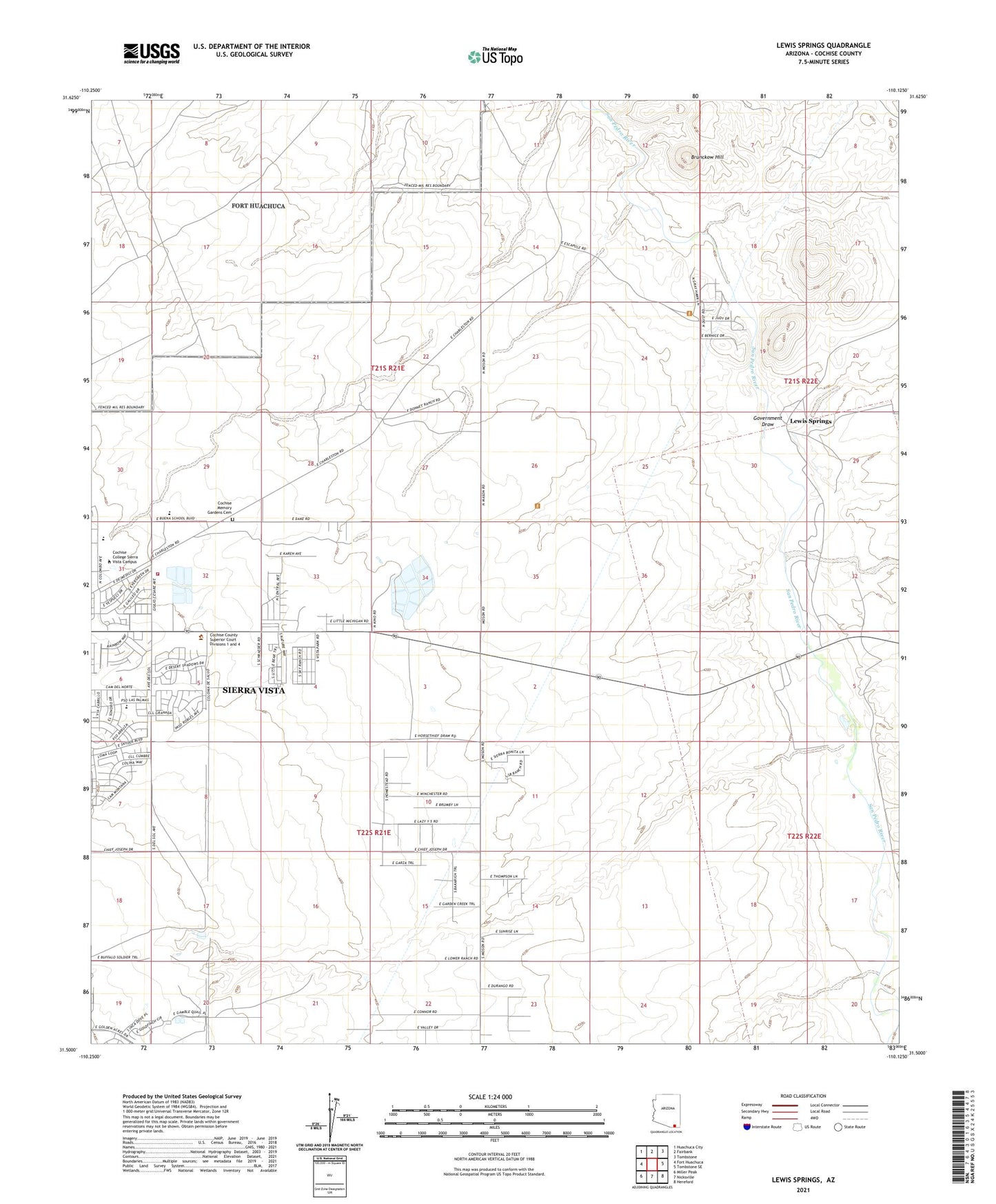 Lewis Springs Arizona US Topo Map Image