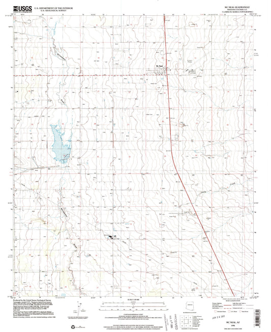 Classic USGS McNeal Arizona 7.5'x7.5' Topo Map Image