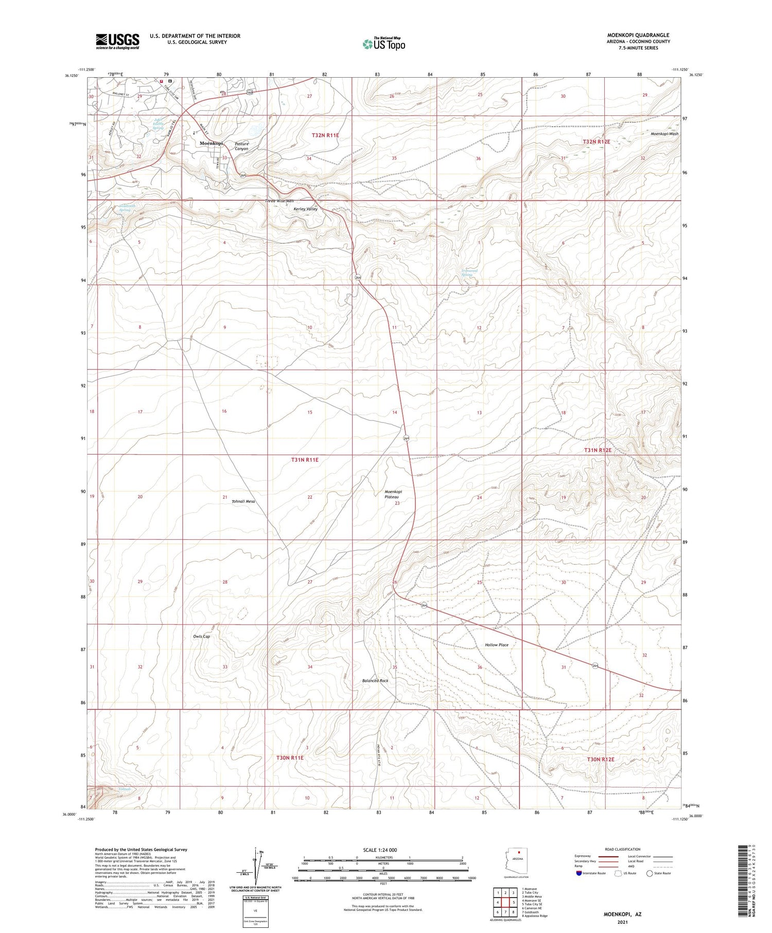 Moenkopi Arizona US Topo Map Image