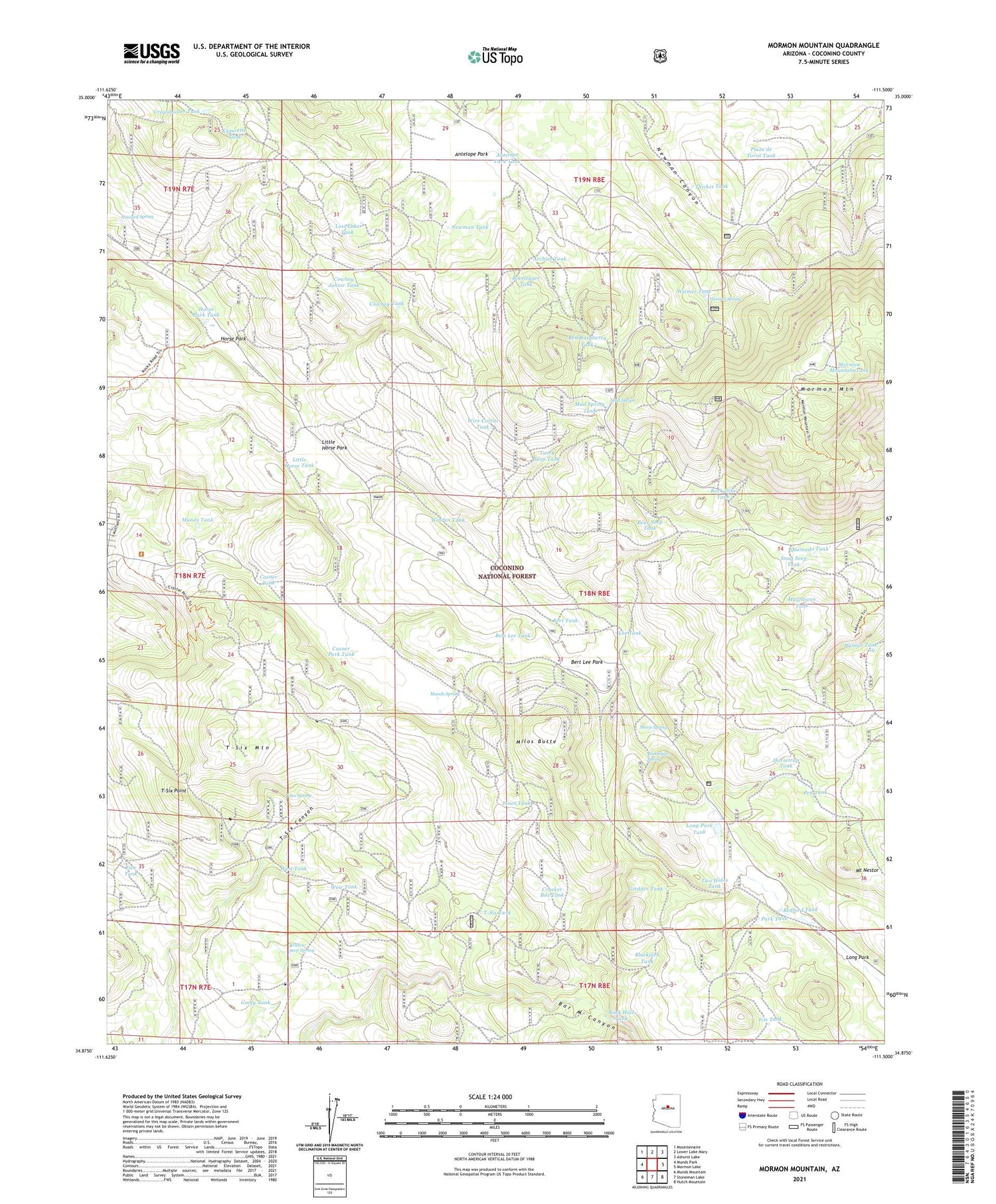 Mormon Mountain Arizona US Topo Map Image