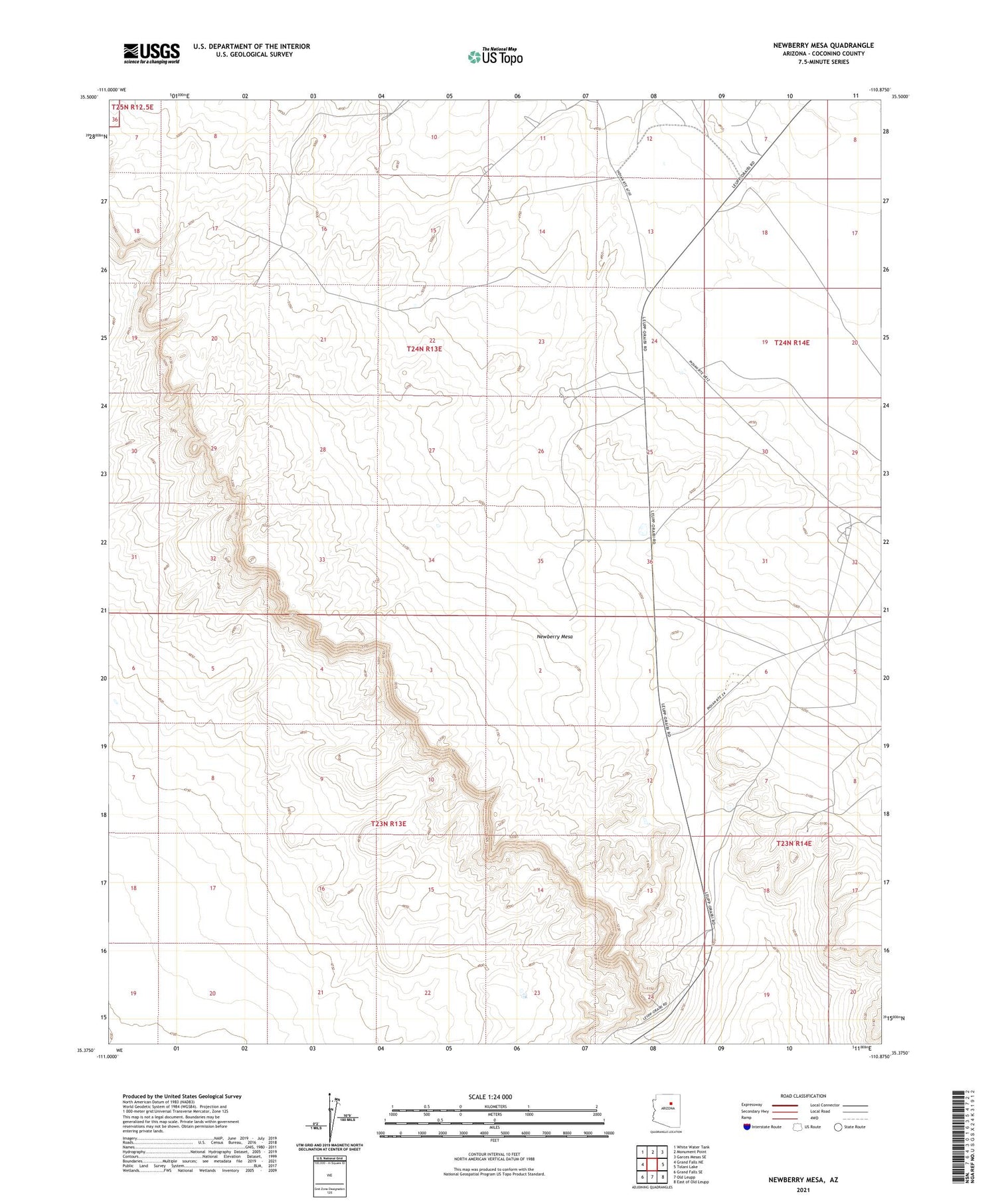Newberry Mesa Arizona US Topo Map Image