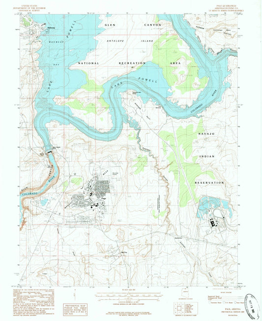 Classic USGS Page Arizona 7.5'x7.5' Topo Map Image