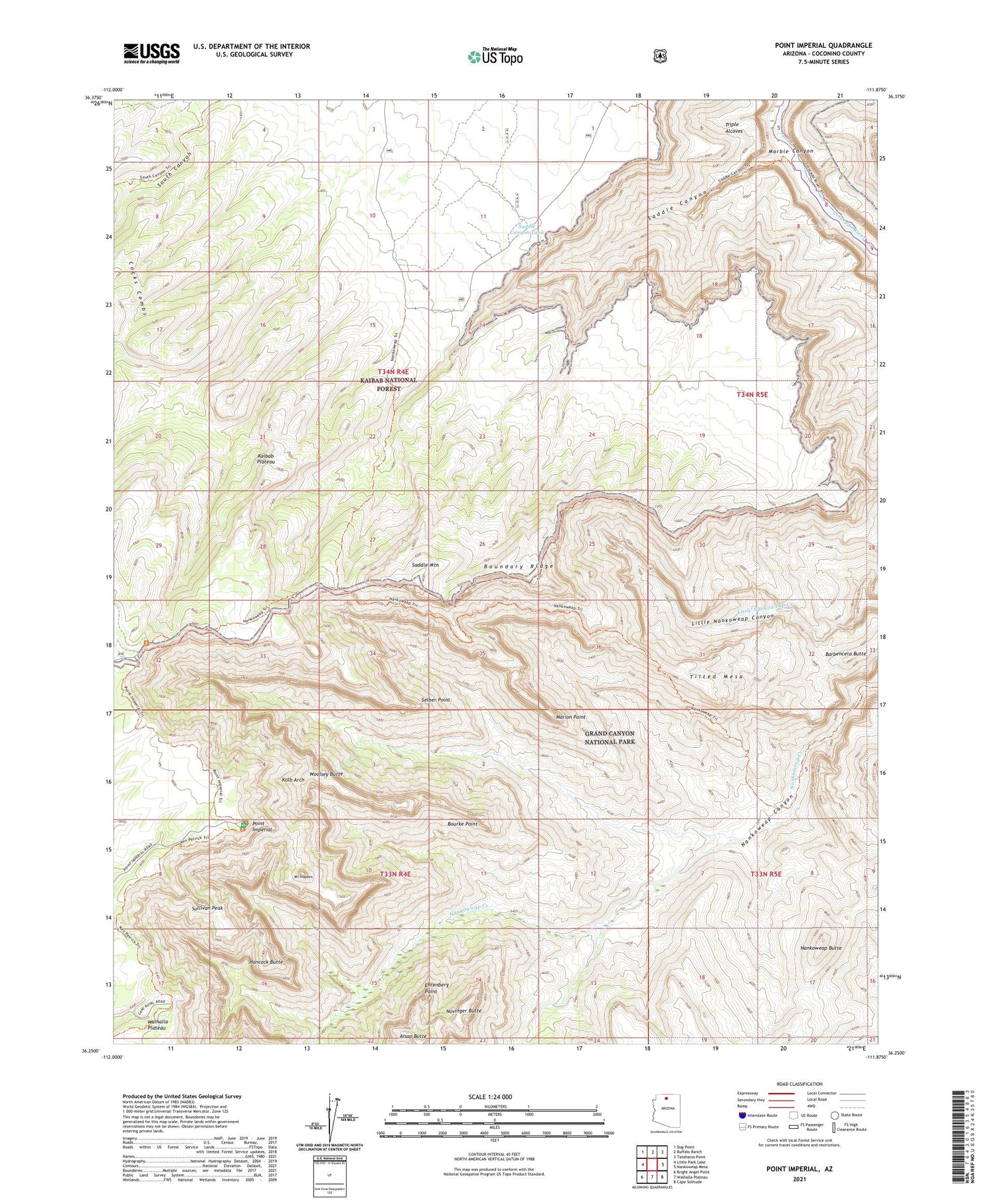 Point Imperial Arizona US Topo Map Image