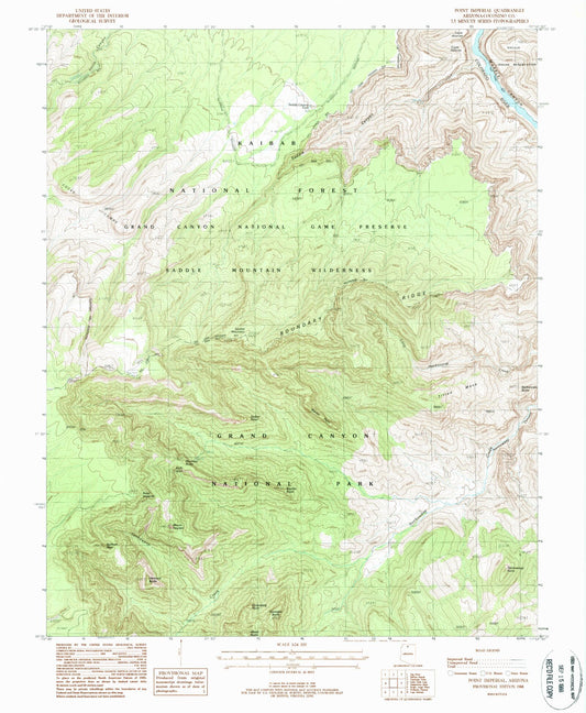 Classic USGS Point Imperial Arizona 7.5'x7.5' Topo Map Image