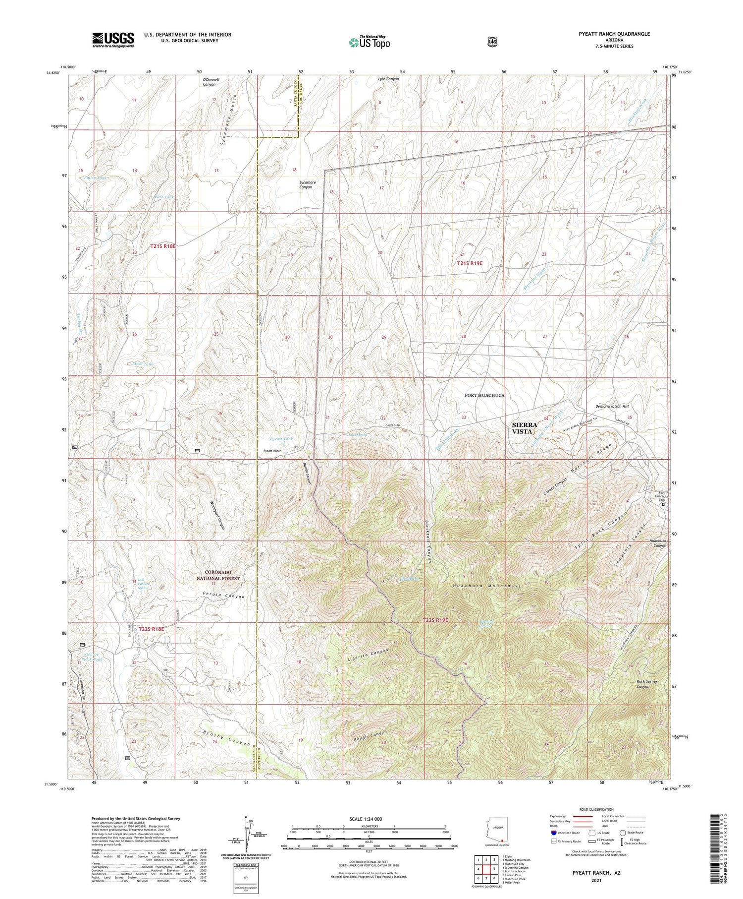 Pyeatt Ranch Arizona US Topo Map Image