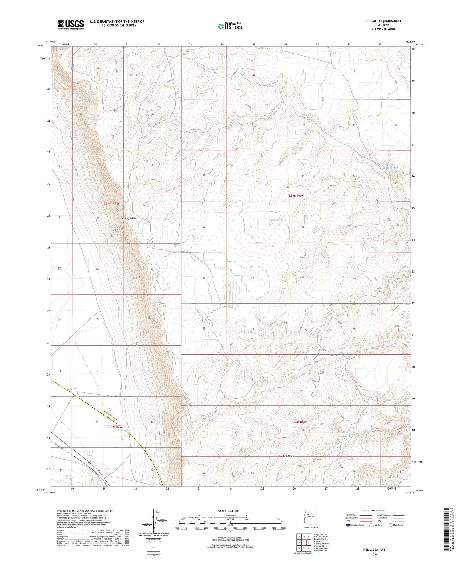 Red Mesa Arizona US Topo Map Image