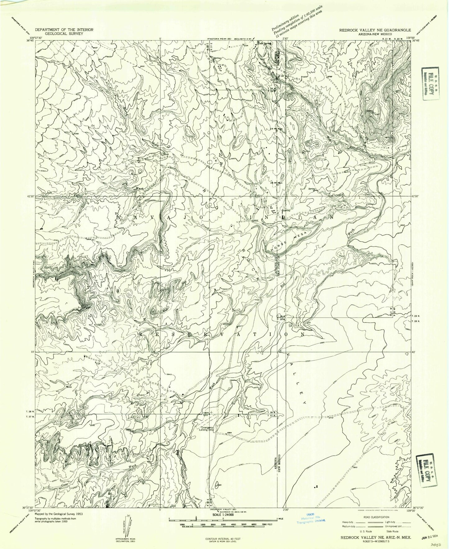 Classic USGS Horse Mesa Arizona 7.5'x7.5' Topo Map Image