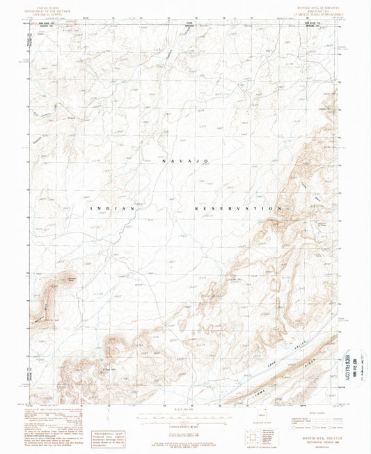 Classic USGS Rooster Rock Arizona 7.5'x7.5' Topo Map Image
