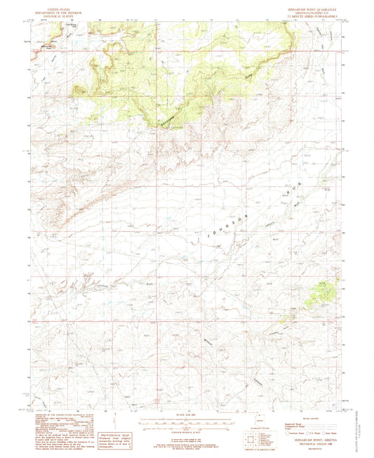 Classic USGS Shinarump Point Arizona 7.5'x7.5' Topo Map Image