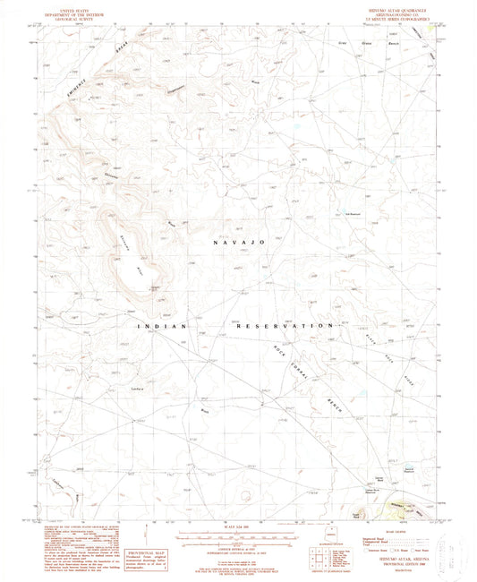 Classic USGS Shinumo Altar Arizona 7.5'x7.5' Topo Map Image