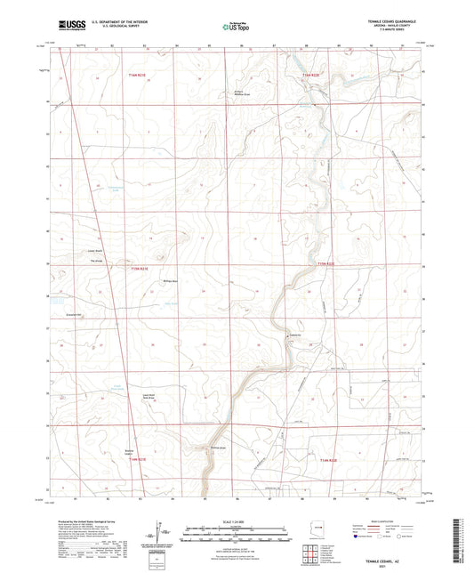 Tenmile Cedars Arizona US Topo Map Image