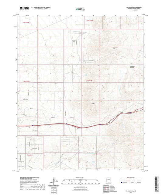 Tin Mountain Arizona US Topo Map Image
