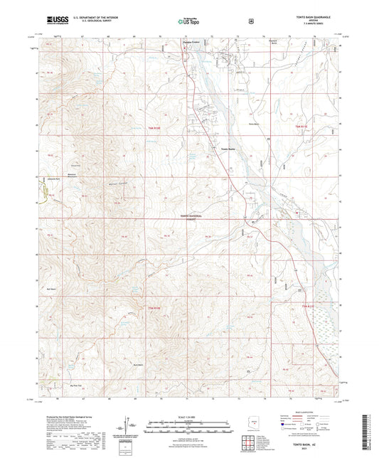 Tonto Basin Arizona US Topo Map Image