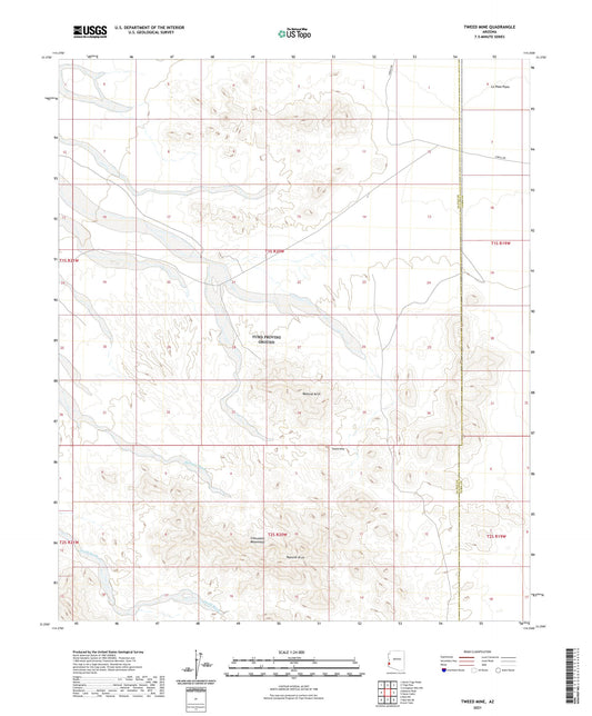 Tweed Mine Arizona US Topo Map Image