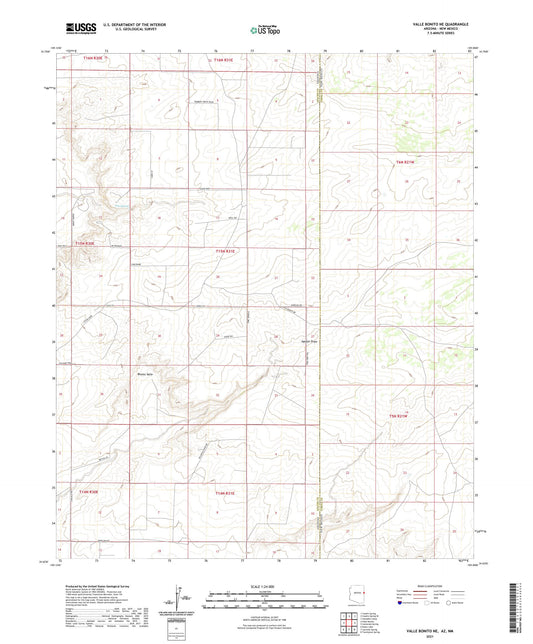Valle Bonito NE Arizona US Topo Map Image