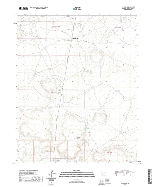 White Cone Arizona US Topo Map Image